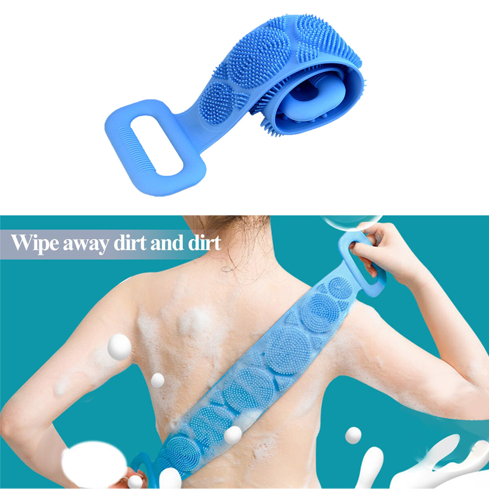 Wukusy 7275 silicone body back scrubber with double-sided design for deep cleansing of skin during bath or shower.