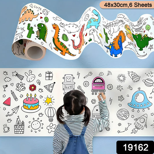 Wukusy fun and educational coloring roll toy featuring colorful illustrations for kids to color and learn.