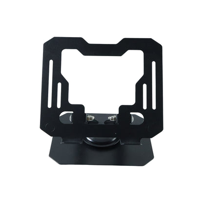 Wukusy premium adjustable foldable metal laptop stand on a desk, features ergonomic design and sturdy construction for laptops.