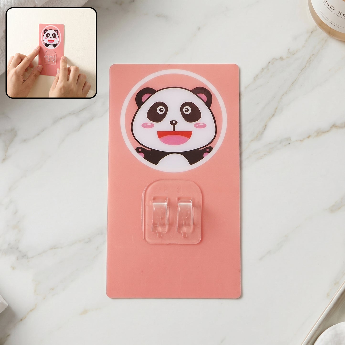 Wukusy cartoon adhesive plastic wall hook with strong hold self-stick hanger for storage and organization on smooth surfaces.