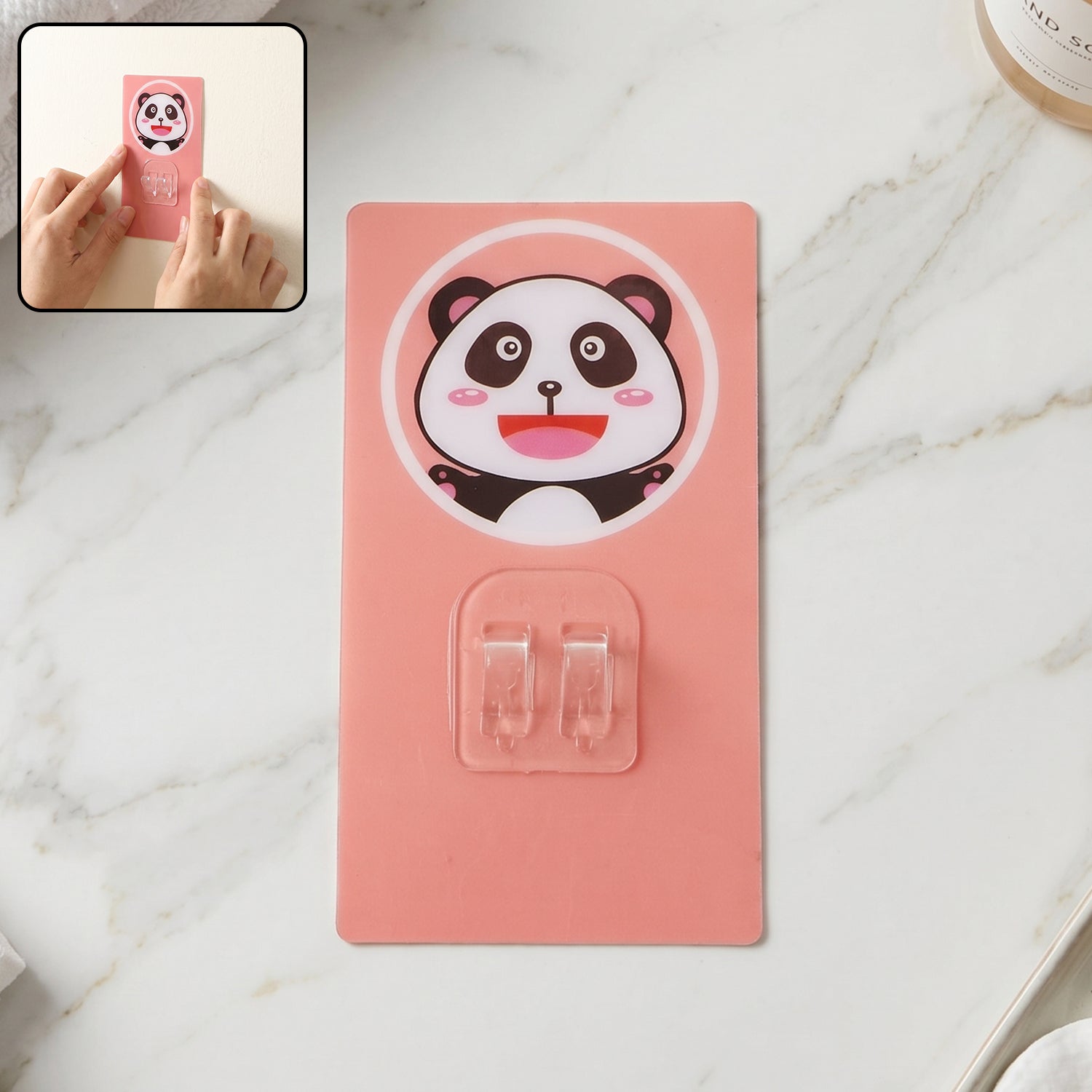 Wukusy cartoon adhesive plastic wall hook with strong hold self-stick hanger for storage and organization on smooth surfaces.