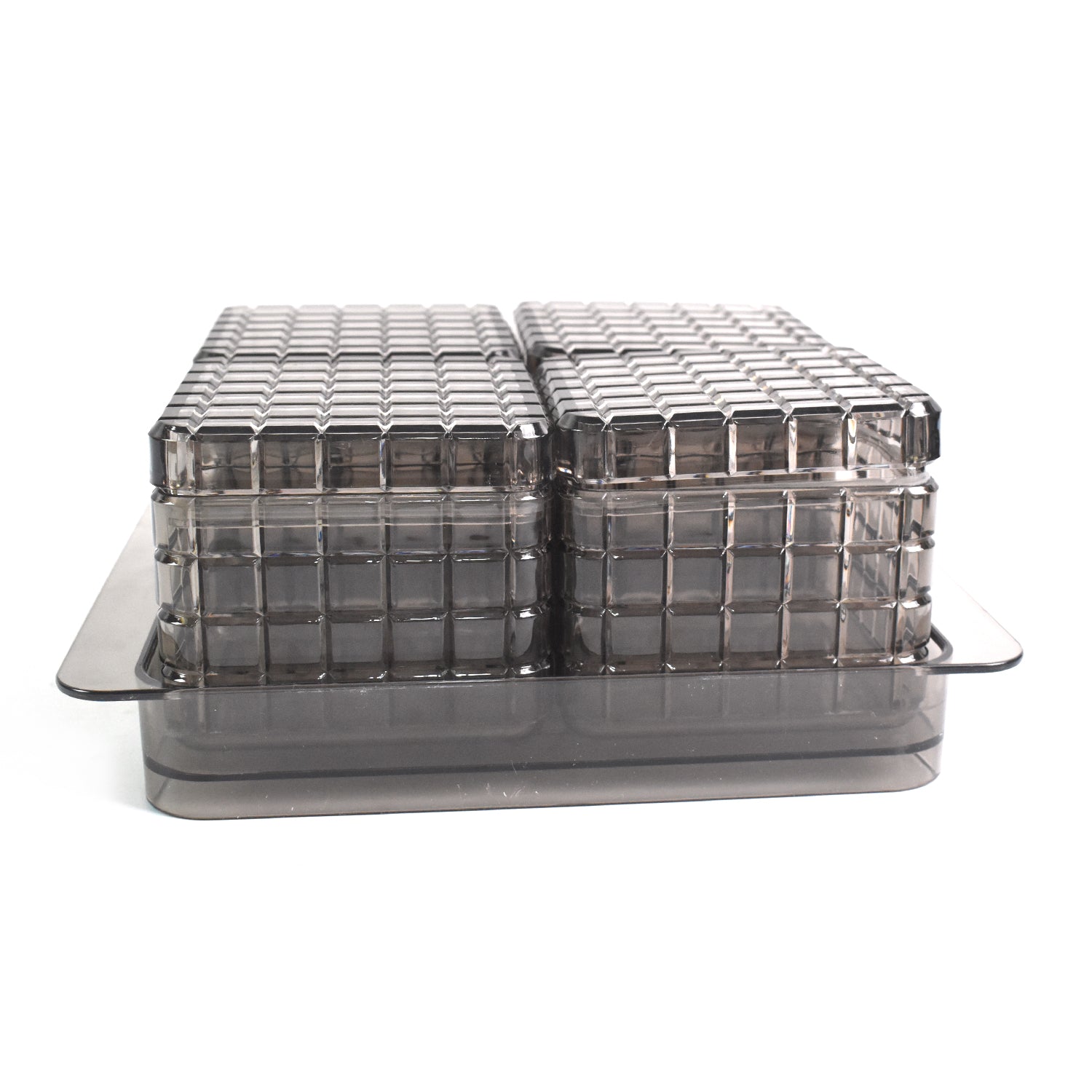 Wukusy Ganesh multipurpose gift set with 4 dry fruit and candy containers on a tray, ideal for kitchen storage and gifting