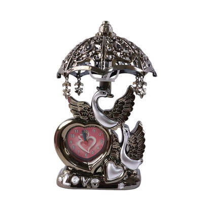 Decorative Wukusy Swan Couple Table Lamp with elegant white swan figures and soft lighting, perfect for home decor.