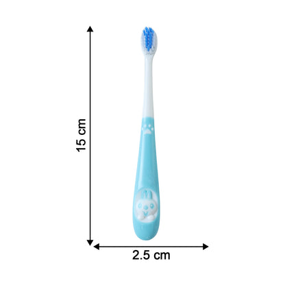 Two Wukusy 2-in-1 kids toothbrushes with cartoon watch toy, featuring colorful handles and playful design for children.