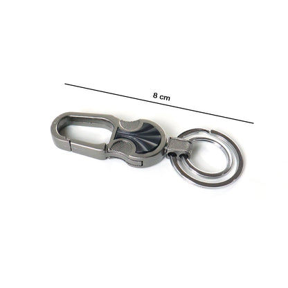 Wukusy premium metal key holder keychain with multiple hooks for organizing keys, displayed on a plain background.