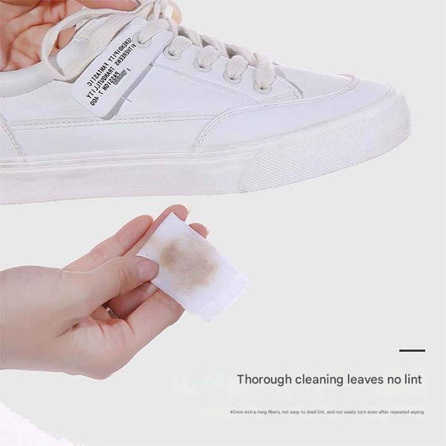 Wukusy premium shoe cleaning wipes, 30-pack, featuring convenient wipes for quick shoe cleaning and maintenance.