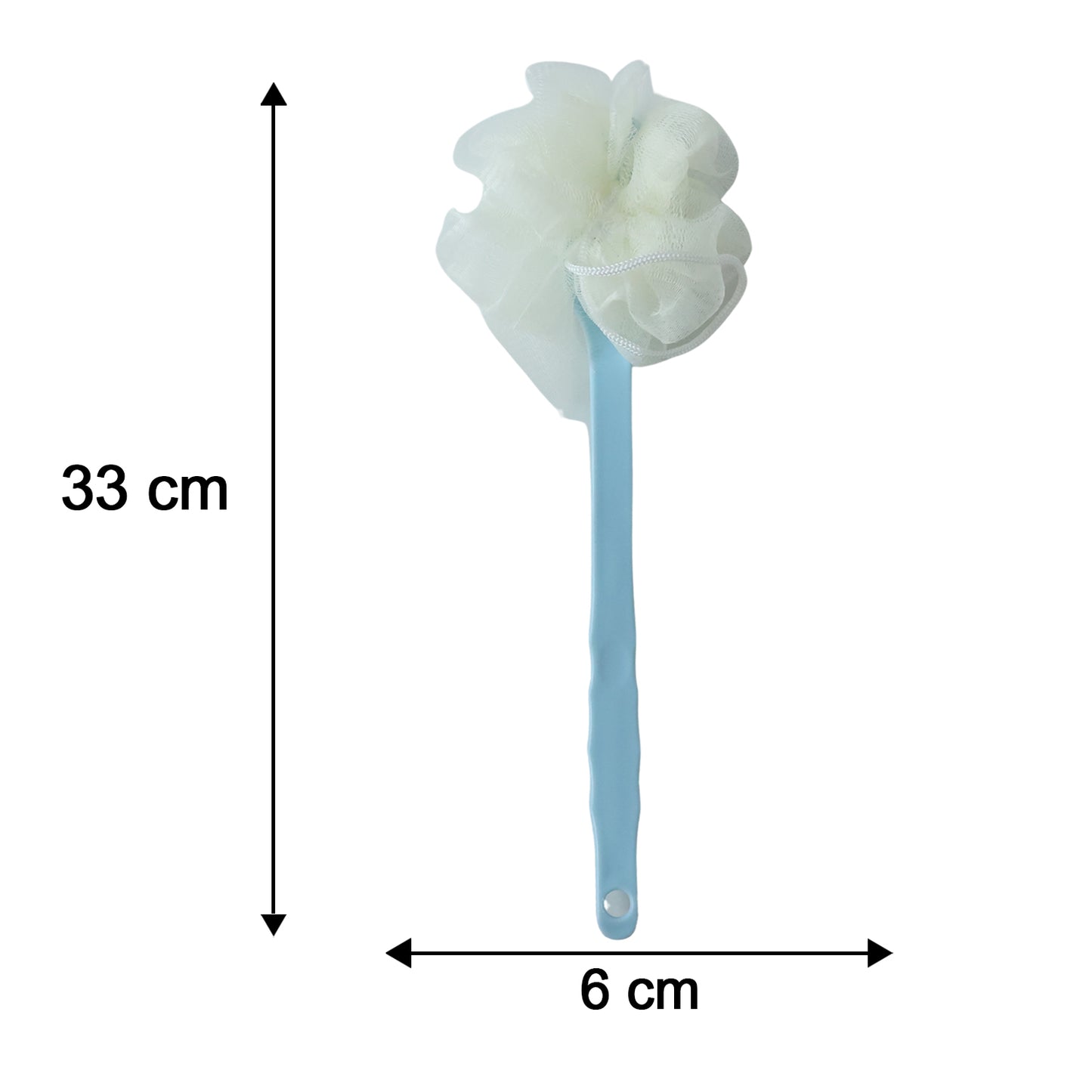 Wukusy long handle shower brush back scrubber with 33 cm handle for full back cleansing in the shower