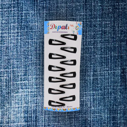 Set of 12 Wukusy Metal Tik Tak Hair Clips with sleek, stylish design for secure hair styling and accessories.