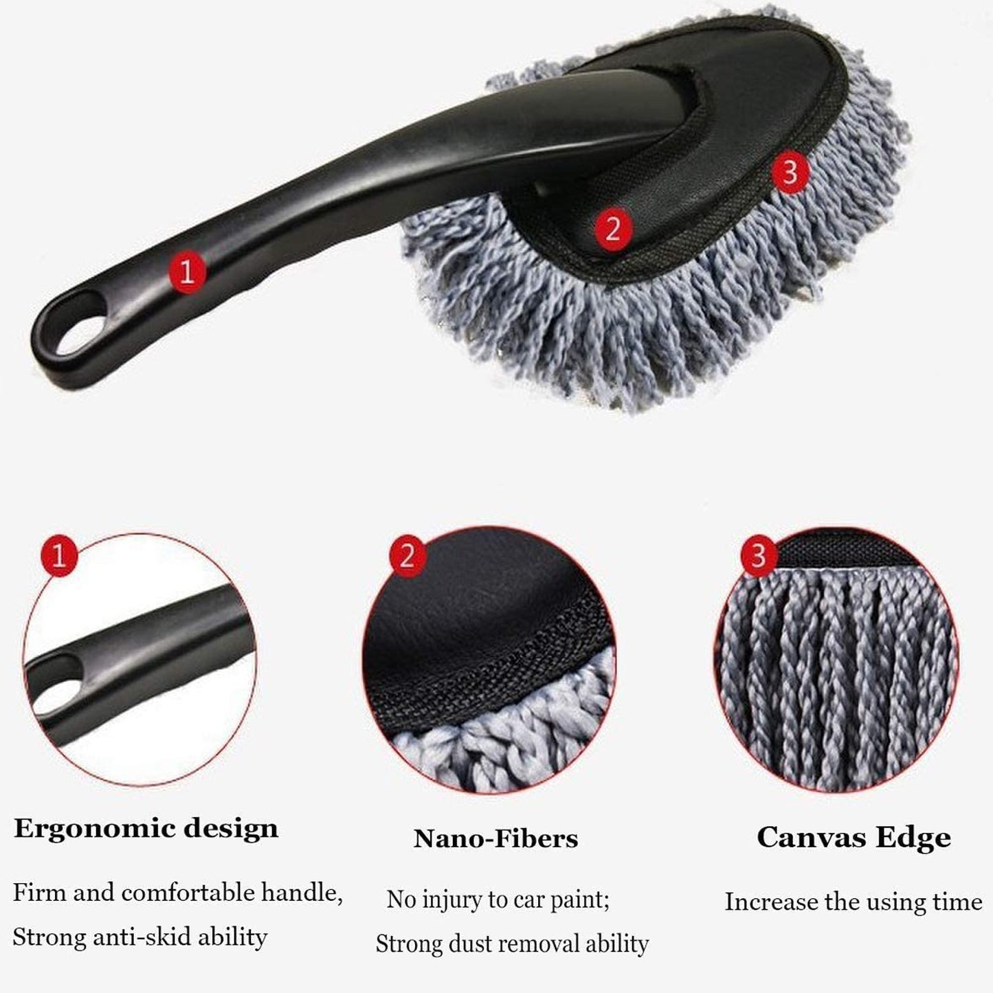 Wukusy 4098 microfiber car wash brush and dusting tool for cleaning car glass, windows, and exterior surfaces.