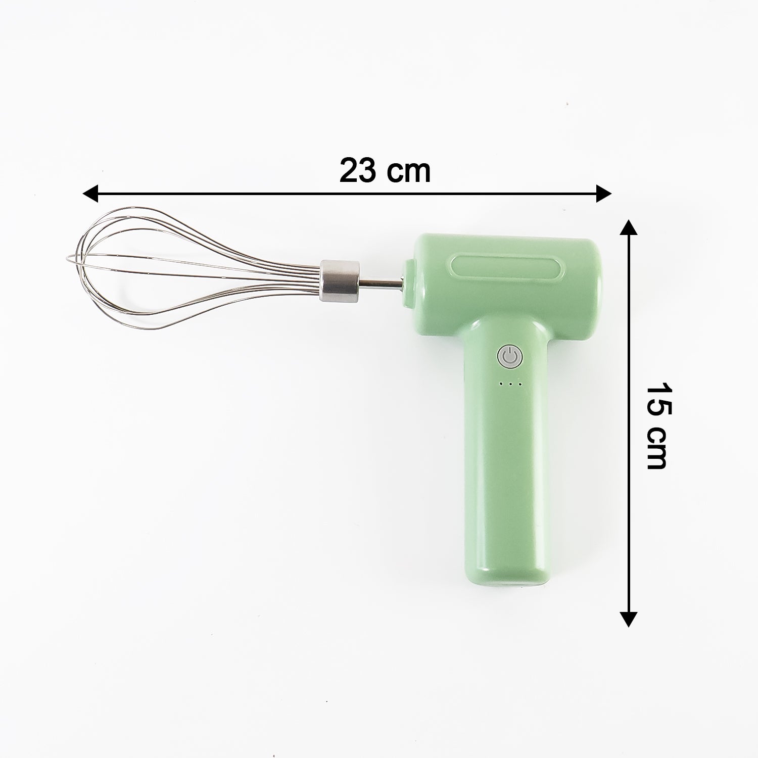 Wukusy cordless electric whisk and egg beater with ergonomic handle, ideal for mixing and whipping in the kitchen.