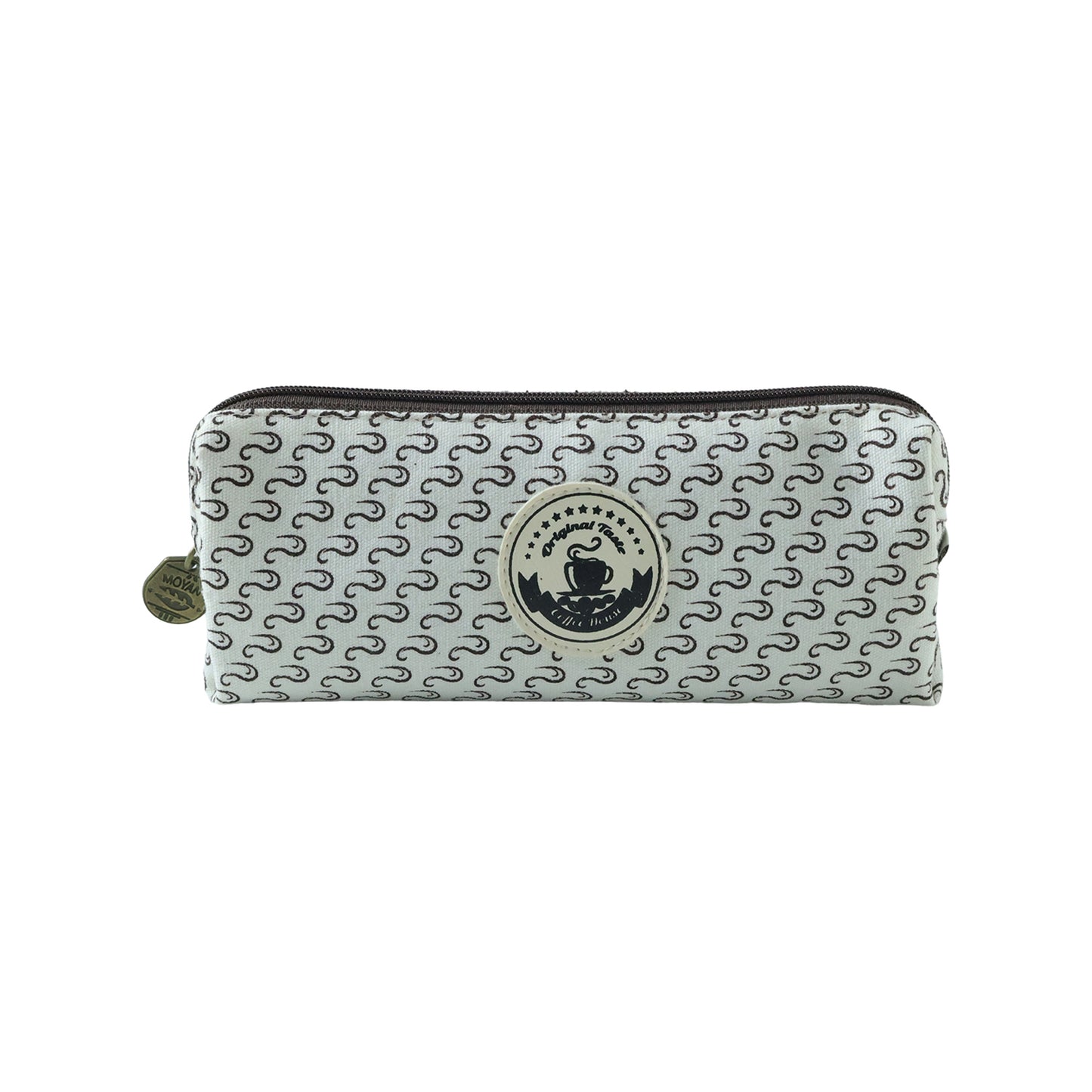 Wukusy multipurpose zipper pencil pouch with a black fabric exterior and zipper closure, designed for stationery organization.