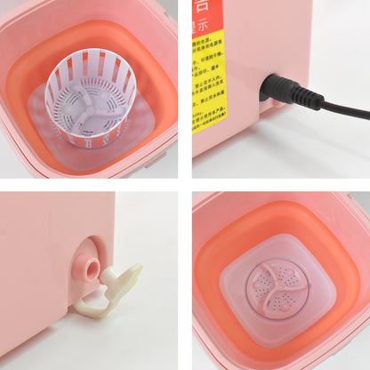 Foldable portable washing machine and dryer combo by Wukusy, with a compact mix color design for home and kitchen use.