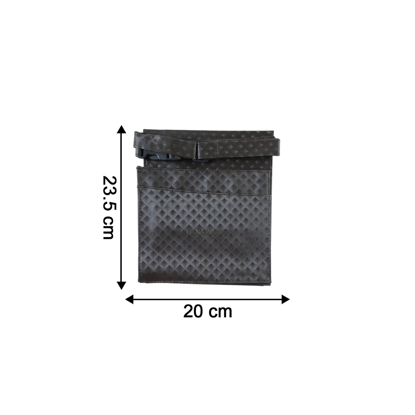 Wukusy men's and women's quilted crossbody sling bag with adjustable strap, featuring a compact design and stylish quilting pattern.