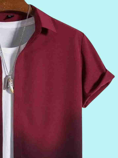 Men's regular fit checkered casual shirt with curved collar from Drpshippr, styled for a relaxed, everyday look.