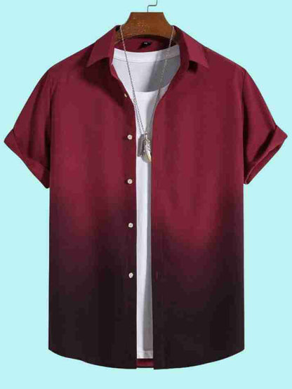 Men's casual checkered shirt with curved collar from Drpshippr's Men's Collection, featuring a regular fit and stylish pattern.