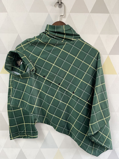 Men's regular fit checkered casual shirt with ribbed collar from Drpshippr, featuring a classic checkered pattern and casual style.