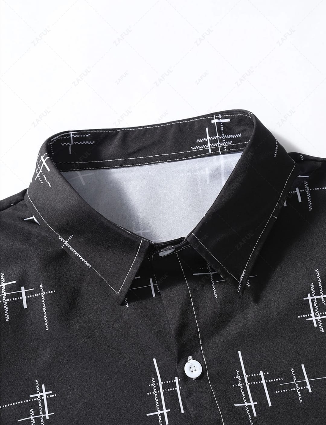 Men's regular fit printed casual shirt from Drpshippr, featuring a stylish pattern and comfortable fit in the men's collection.