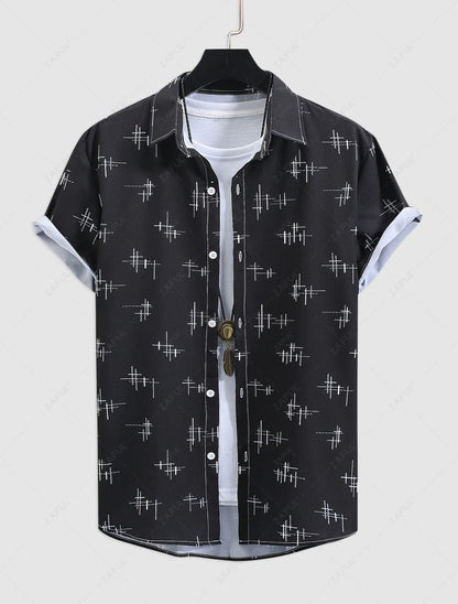 Men's regular fit printed casual shirt from Drpshippr's men's collection, featuring a stylish pattern and comfortable fabric.