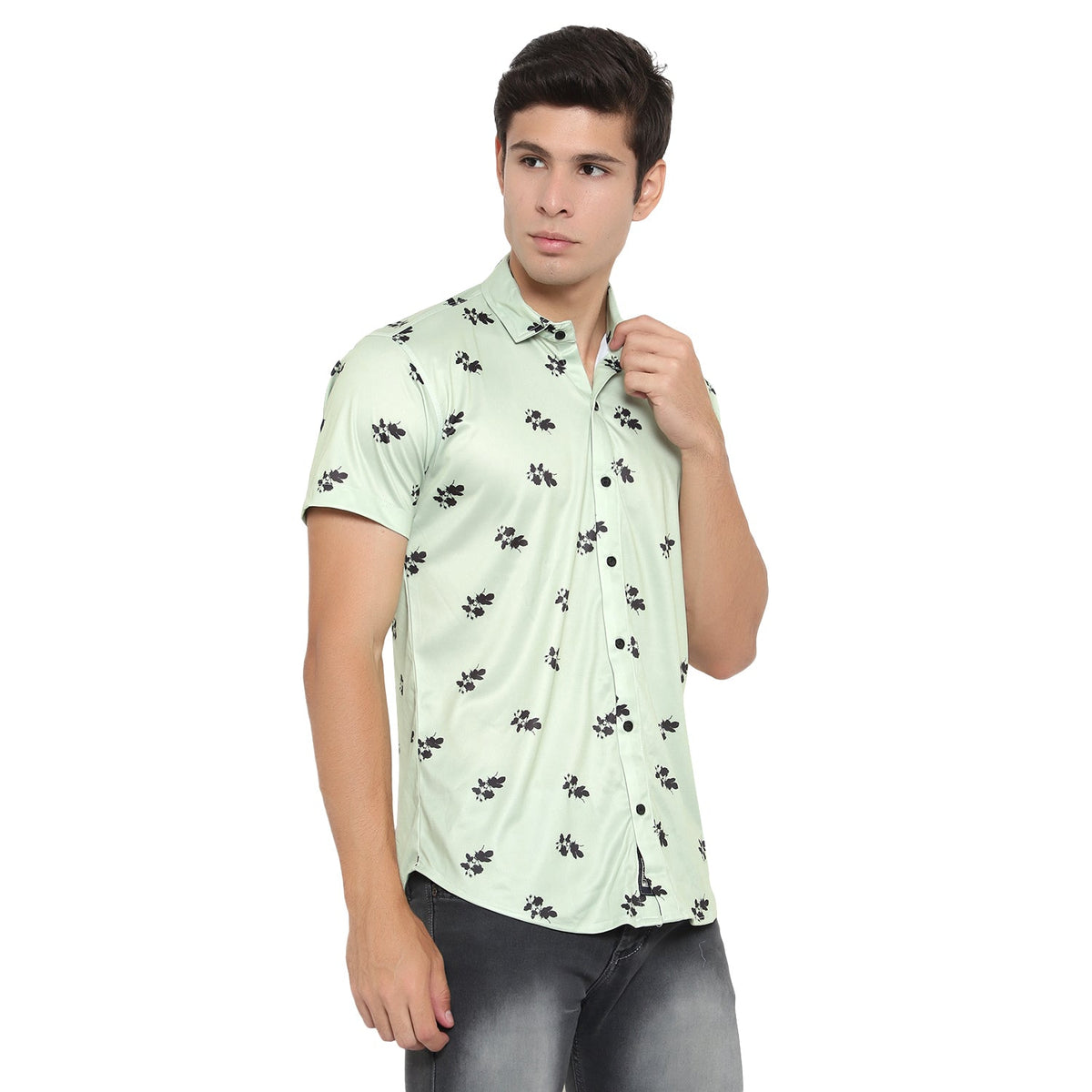 Men's regular fit printed casual shirt from Drpshippr, featuring a stylish design and comfortable fit in a men's collection