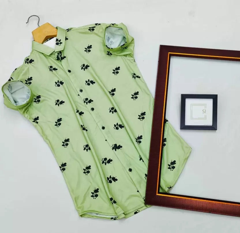 Men's regular fit printed casual shirt from Drpshippr, featuring a stylish design and comfortable fabric for everyday wear.