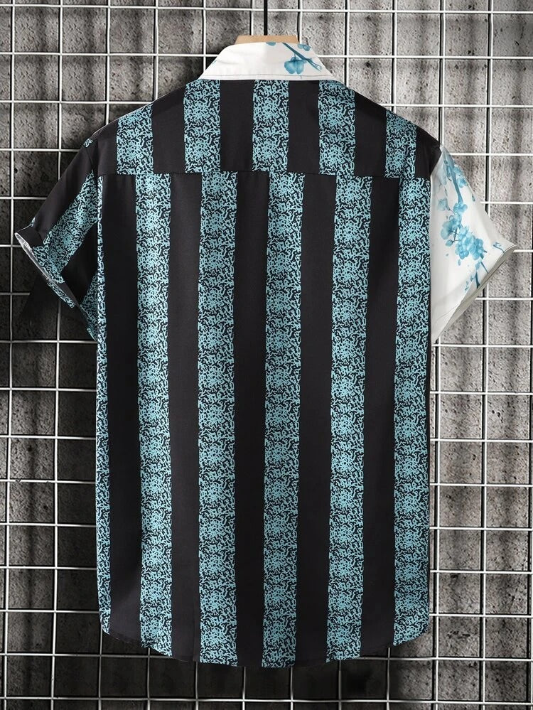Men's regular fit printed casual shirt from Drpshippr, featuring a stylish design and comfortable fit, ideal for casual wear.