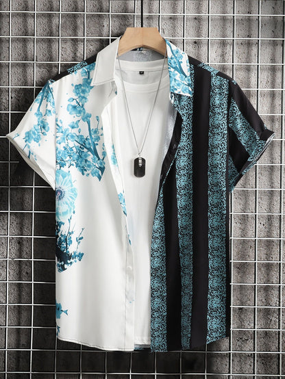 Men's regular fit printed casual shirt from Drpshippr, featuring a stylish pattern and comfortable fabric for everyday wear.