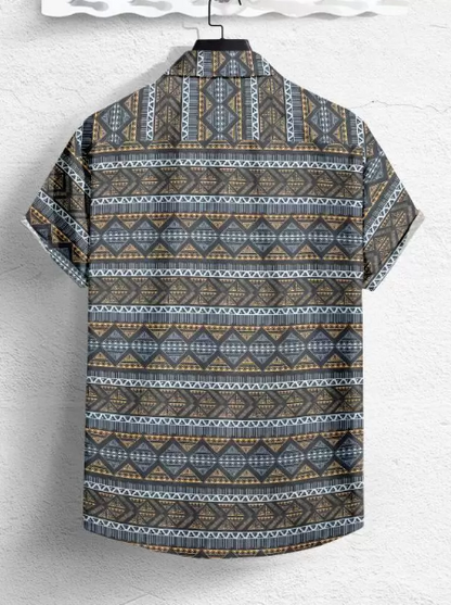 Men's Drpshippr casual shirt with regular fit, printed design, spread collar, from the men's collection.