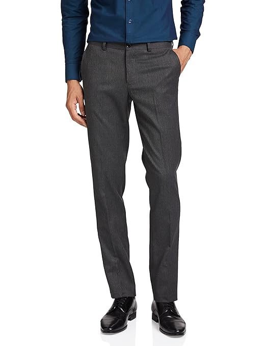 Men's stretchable formal grey pants by Seasons, featuring a tailored fit and classic design, suitable for professional or formal occasions.