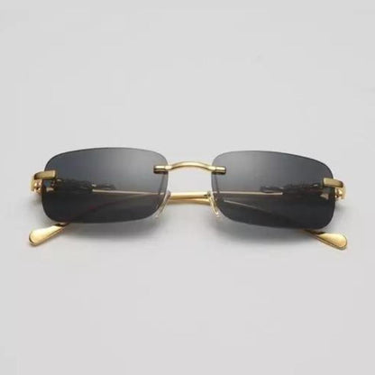 Men's black sunglasses from Drpshippr's Men's Collection, featuring sleek black frames and dark tinted lenses.