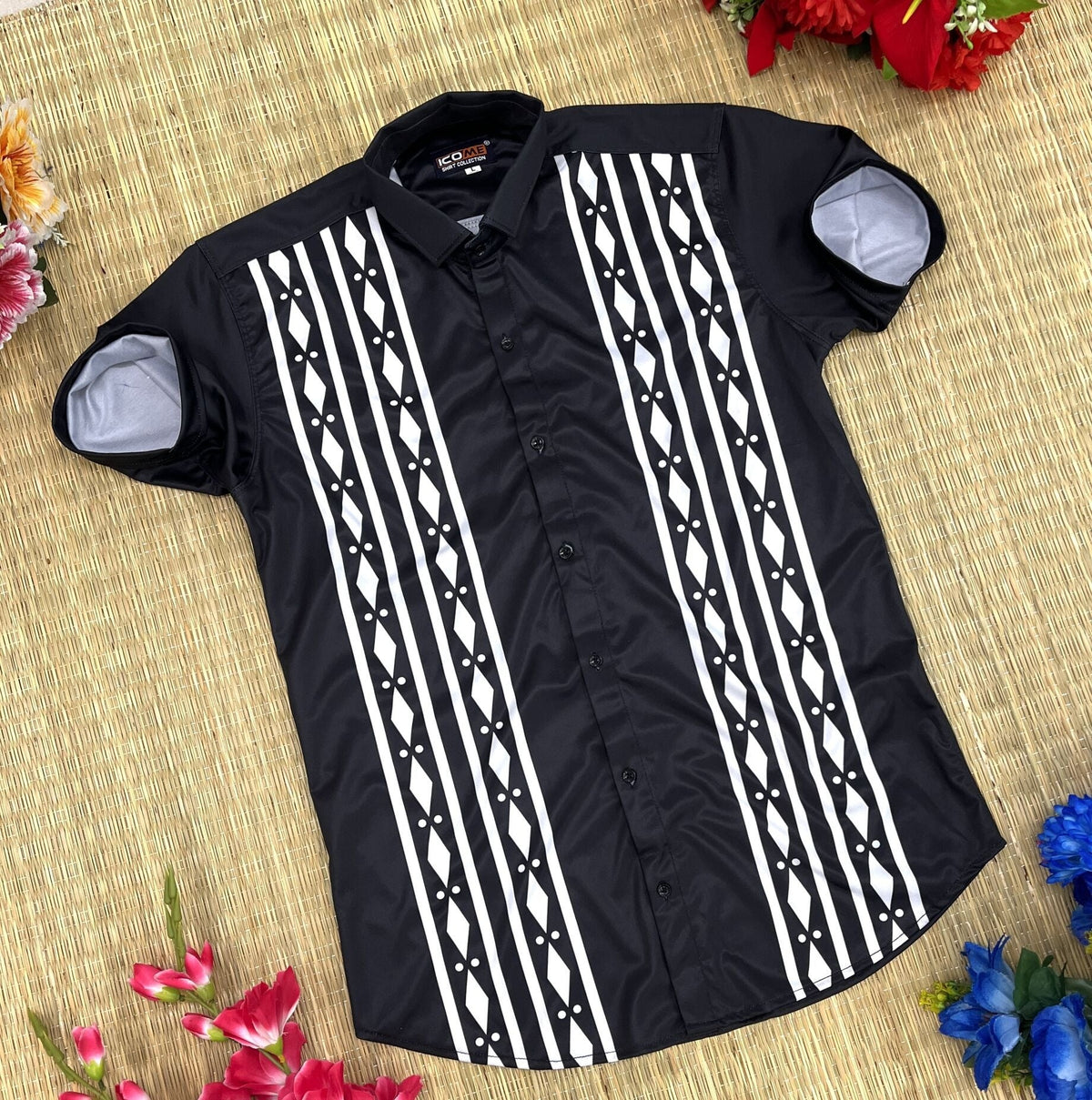 Men's printed half sleeve shirt from Drpshippr's Men's Collection, featuring a vibrant, stylish design and casual fit.