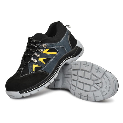Men's real suede leather lightweight sporty safety shoes from Drpshippr, featuring a sleek design and durable construction.