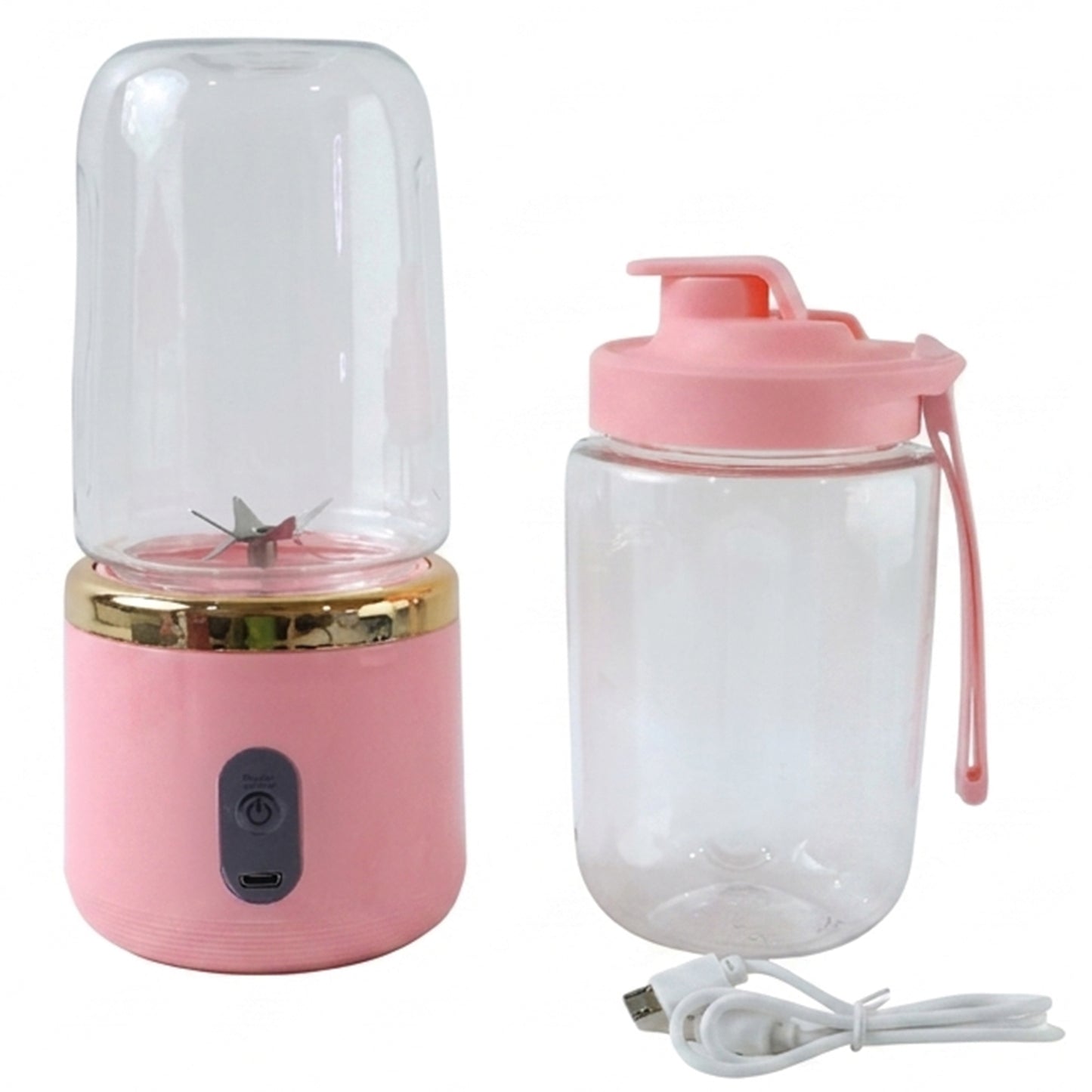 Wukusy portable cordless electric juicer with USB rechargeable design, ideal for on-the-go fresh juice blending.