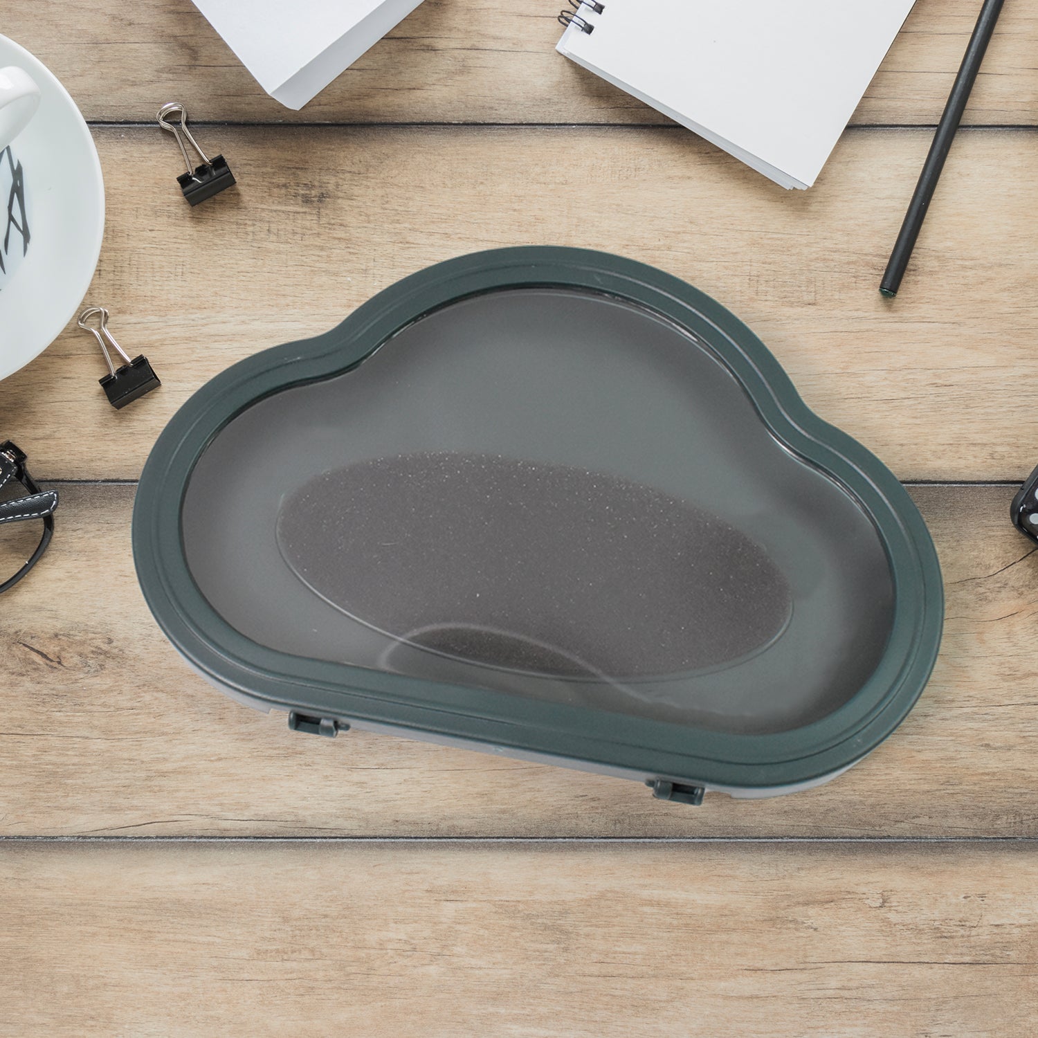 Gray waterproof smartphone stand case by Wukusy, designed to hold and protect your mobile device during activities.