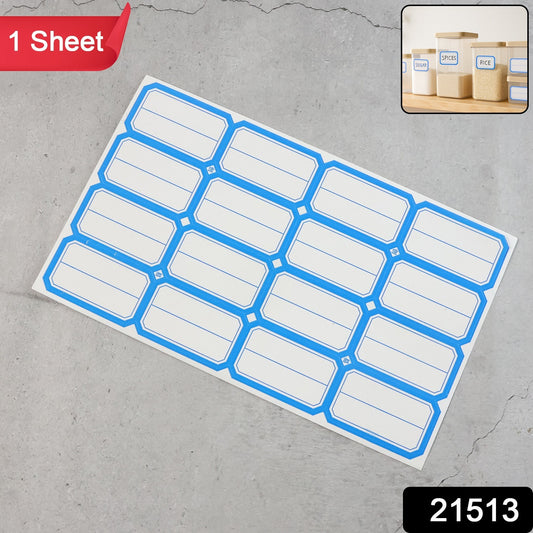 Self-adhesive label stickers sheet from Wukusy with colorful, customizable labels ready for organizing or labeling items.