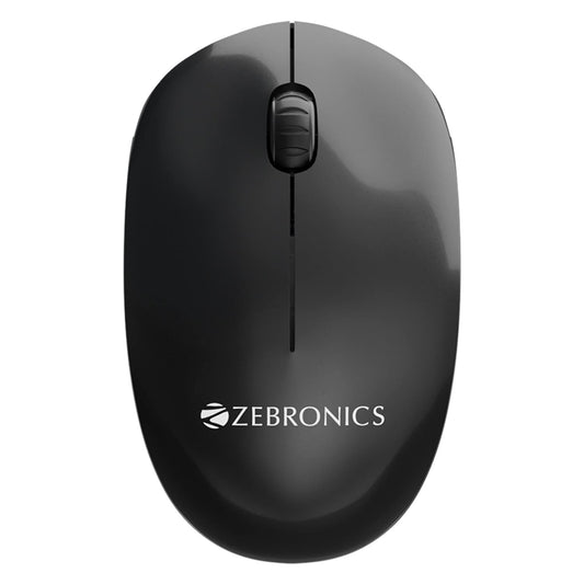 Seasons Zeb Cheetah wireless optical mouse in black with ergonomic design, 1600 DPI, USB 2.0 connection, high-precision tracking