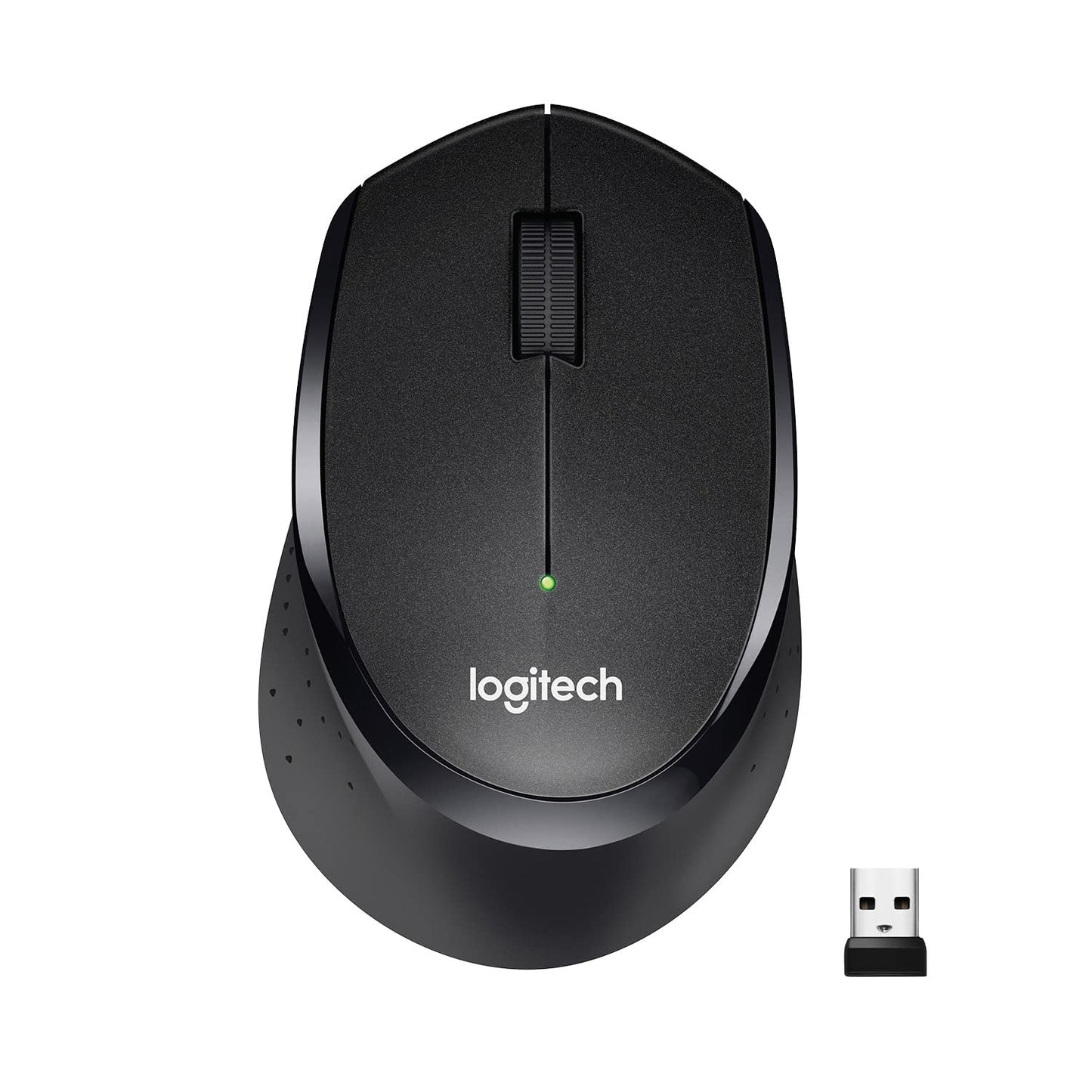 Seasons Logitech M331 Silent Plus wireless optical mouse with 1000 DPI, black color, 2.4GHz wireless connectivity and ergonomic design.