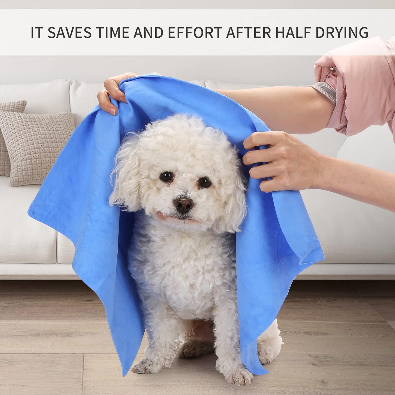 Wukusy 1266 All Purpose Sports Bath Makeup Cleaning Magic Towel for home cleaning and makeup removal, shown unfolded.