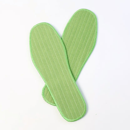 Pair of Wukusy Premium Comfort Shoe Insoles for size 38, designed for daily foot support, with a mixed pattern design.