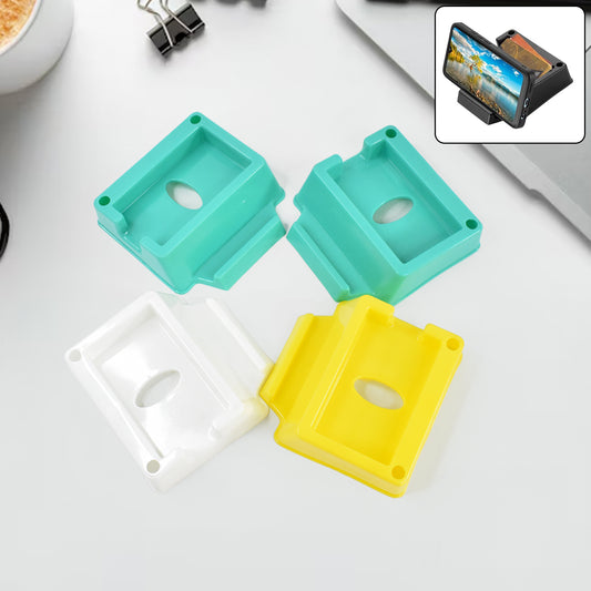 Set of four Wukusy plastic mobile phone stand holders, adjustable and lightweight for hands-free viewing.
