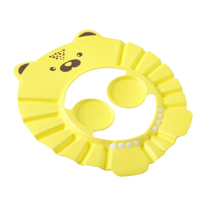 Wukusy cute cartoon baby shower cap shampoo bath hat featuring colorful animal designs, waterproof and adjustable for infants.