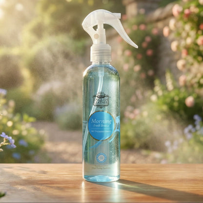 Wukusy Morning Fresh Breeze air freshener spray for home and office, 250ml bottle with a refreshing scent.
