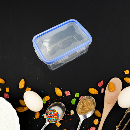 Wukusy 3-piece kitchen storage container set with food-grade plastic and air seal lock lids for spices, dry fruits, and groceries