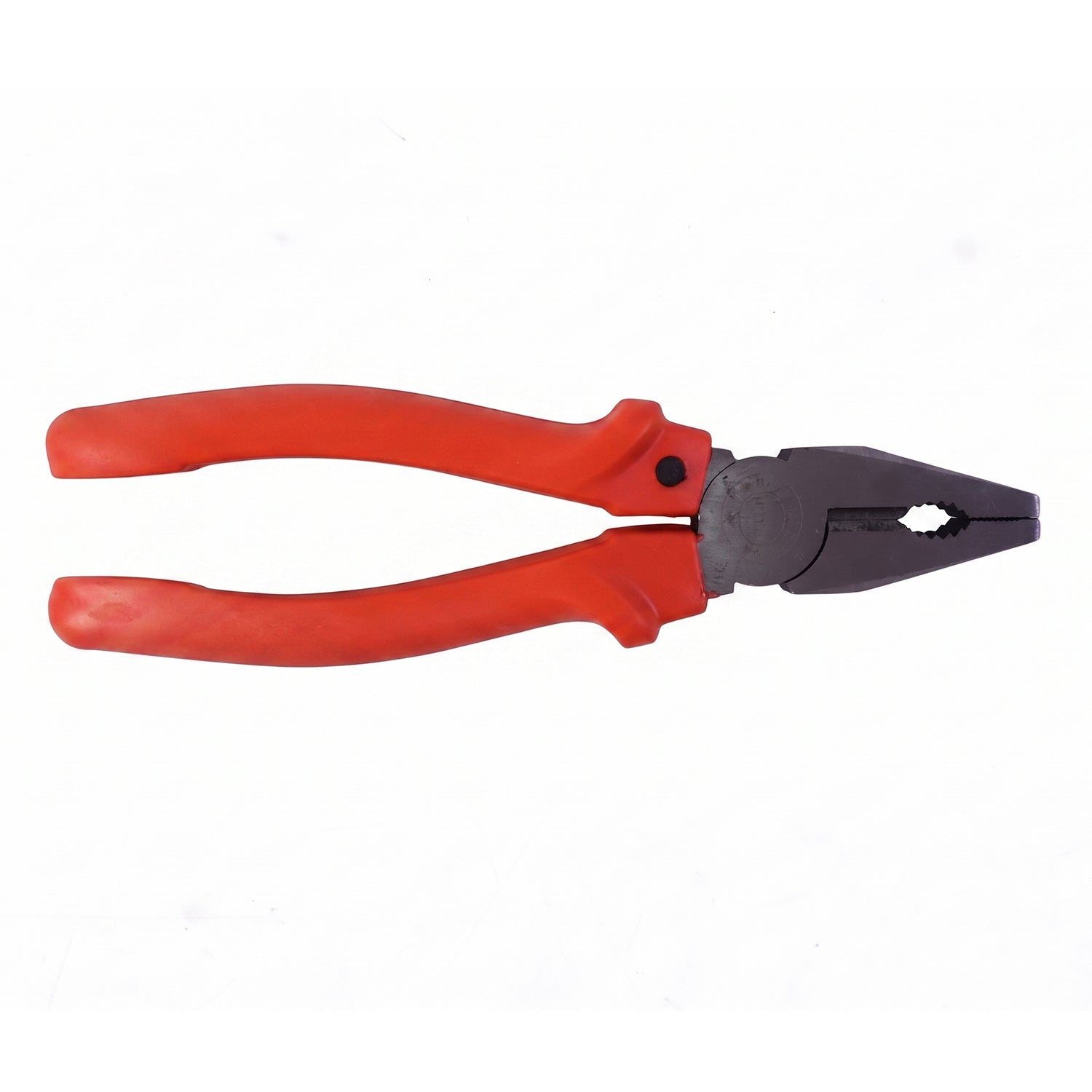 Heavy duty Wukusy combination pliers with wire cutting and gripping features, shown with textured handles and metal jaws.