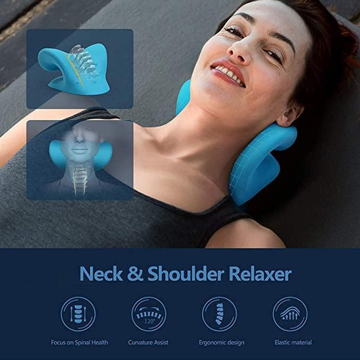 Wukusy 0535 Neck Relaxer cervical pillow for neck and shoulder pain relief, made of medical-grade material with acupressure features