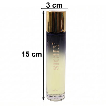 Wukusy Sicily Premium Eau De Parfum spray bottle, 60ml, with elegant packaging and floral fragrance design.