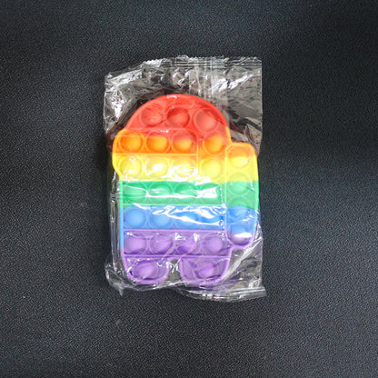 Wukusy Premium Astronaut Silicone Pop It Fidget Toy with colorful buttons for stress relief and sensory play.