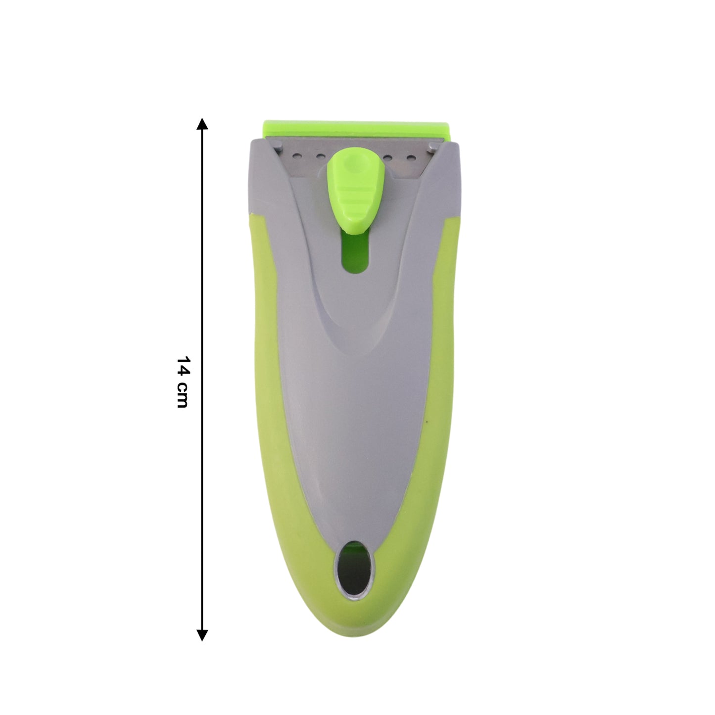 Wukusy multipurpose handheld glass surface scraper with ergonomic handle for cleaning and removing debris from glass surfaces.