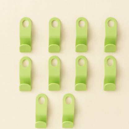 Set of 10 Wukusy plastic hanger hooks for versatile home organization and closet storage solutions.