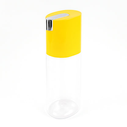 Wukusy 500ml automatic oil dispenser bottle with one-touch pour spout, clear plastic container for kitchen cooking oils