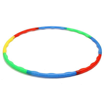 Wukusy 8018 Hoops Hula interlocking exercise ring for fitness, suitable for boys, girls, and adults, shown in vibrant colors.